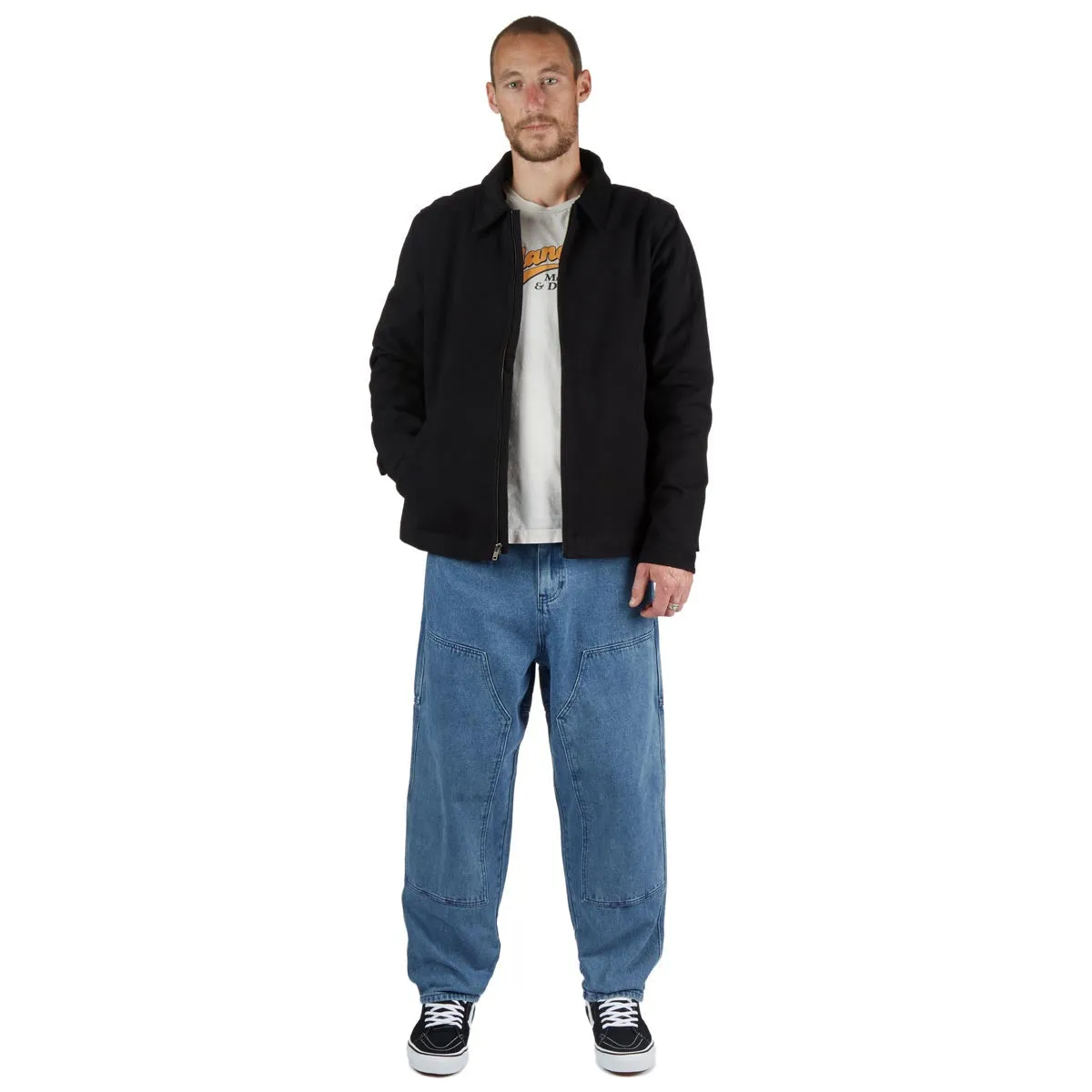 StaticDissipativeFabric Perfect Comfort CCS 4x4 Reinforced Baggy Taper Denim Jeans - Medium Wash