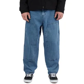 Multi-Purpose Wear Comfy Stretch CCS 4x4 Reinforced Baggy Taper Denim Jeans - Medium Wash