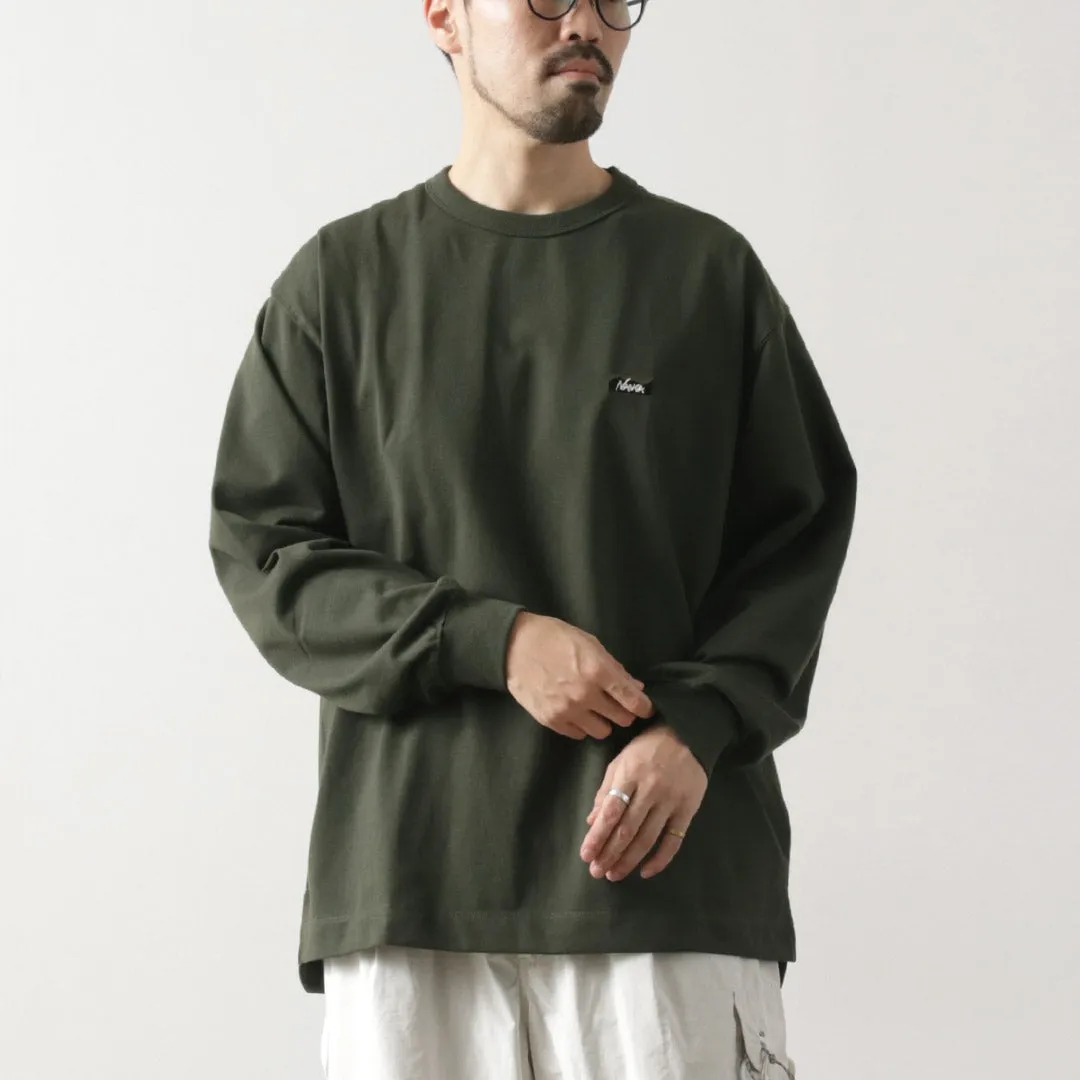 Cozy Touch NANGA / Eco Hybrid Box Logo Embroidery Long Sleeve T-Shirt