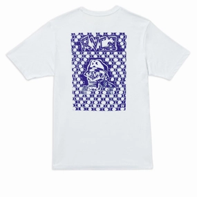 Comfort and Breathable RVCA Jesse Barba Skull Wall T-Shirt - White