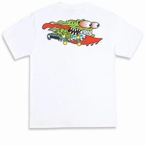 Santa Cruz Meek Slasher T-Shirt - White Relaxed Comfort