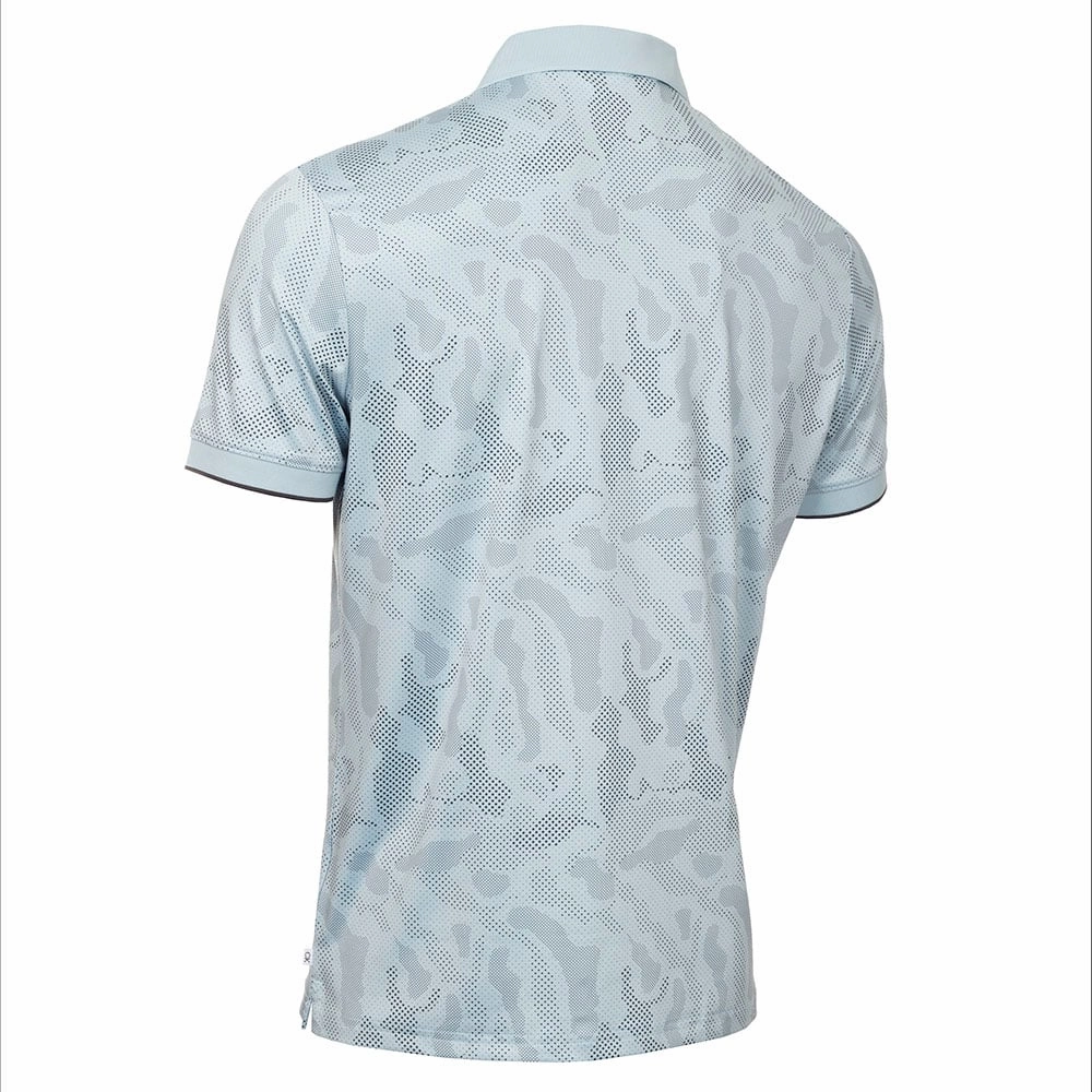 EasyCareFabric Calvin Klein Course Print Polo Shirt - Artic Ice
