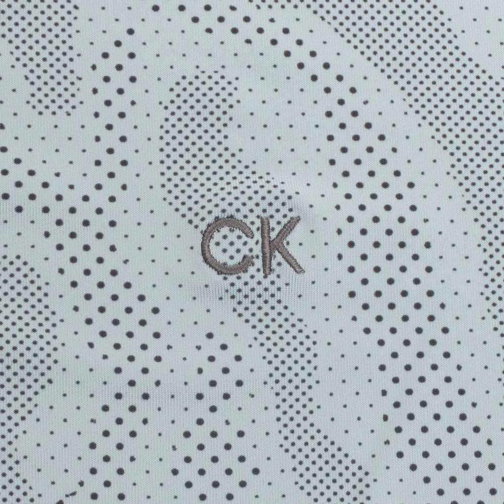 Calvin Klein Course Print Polo Shirt - Artic Ice Premium Material Sporty Look Wear
