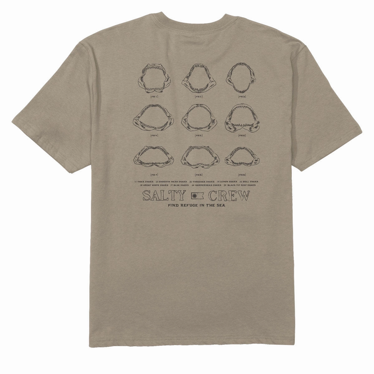Soft and Flexible WrinkleFreeFabric Salty Crew Jawbone Classic T-Shirt - Twig