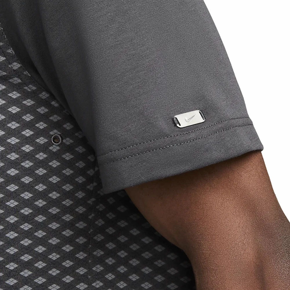 Recycled Material Effortless Comfort Wear Nike Dri-FIT Player Polo Shirt - Dark Smoke Grey/Brushed Silver