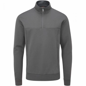 Sports Apparel Casual Comfort Oscar Jacobson Hawkes 1/4 Zip Pullover - Charcoal