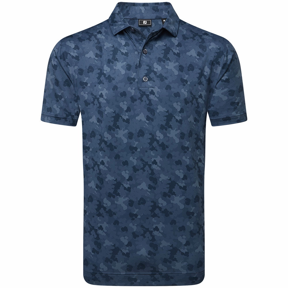 Retro nostalgia FootJoy Pop Camo Lisle Polo Shirt - Dark Denim