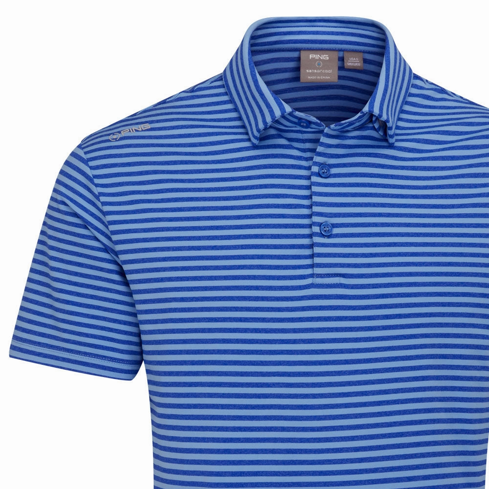 Ping Owain Polo Shirt - Ultra Blue/Cornflower Blue Cozy Design harmonious