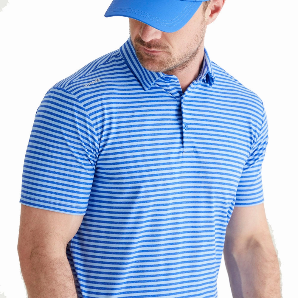 GentleWashResistance Cotton Blend Ping Owain Polo Shirt - Ultra Blue/Cornflower Blue