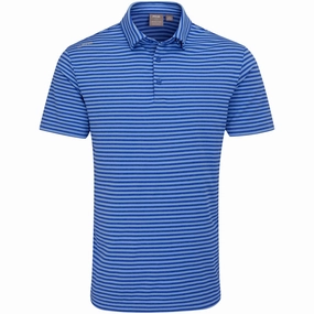 Biodegradable Options Soft Finish Ping Owain Polo Shirt - Ultra Blue/Cornflower Blue