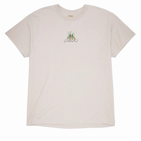 Fucking Awesome Time Bandit T-Shirt - Khaki Layered Hem Detail