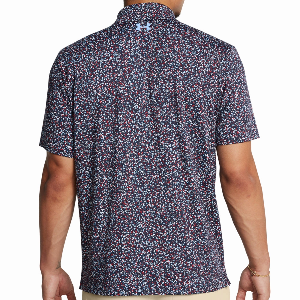 Eco Friendly Dyes Under Armour Playoff 3.0 Printed Polo Shirt - Midnight Navy/Horizon Blue/Nimbus Blue