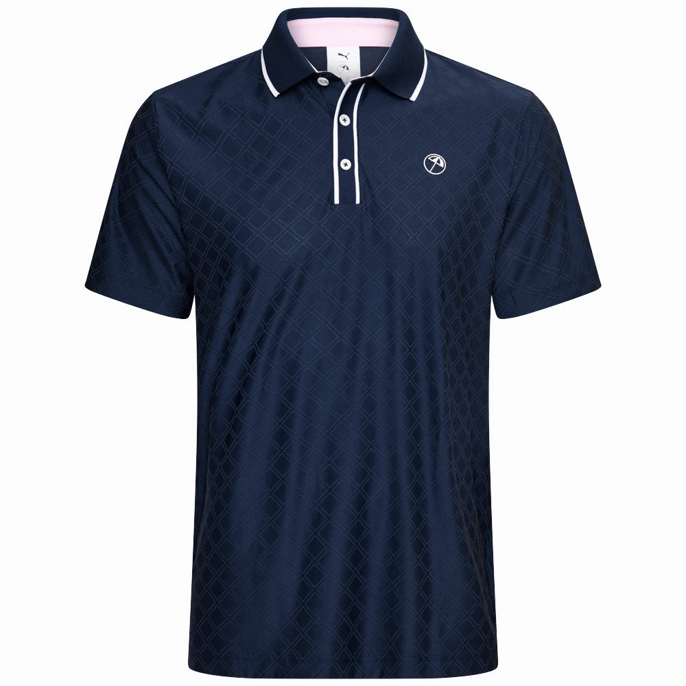 Cross Grain Knit Sleeveless freedom Puma X AP Tipped Jacquard Polo Shirt - Deep Navy