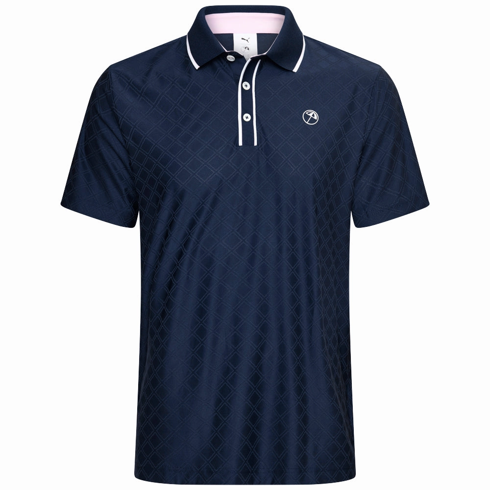 Cool Design Minimal Outfit Puma X AP Tipped Jacquard Polo Shirt - Deep Navy