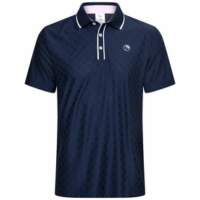 Sporty Vibe Puma X AP Tipped Jacquard Polo Shirt - Deep Navy