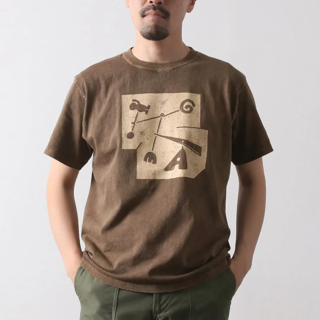 GOOD ON / Mobile Art T-shirt Basic Layering Sublimation Printed Collar