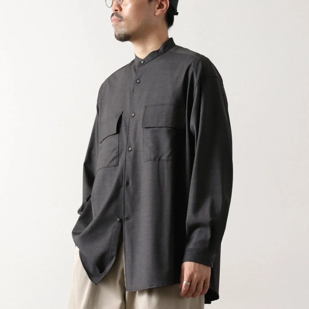 Anti Pill Technology WHITE MOUNTAINEERING / Stretch Band Collar Shirt