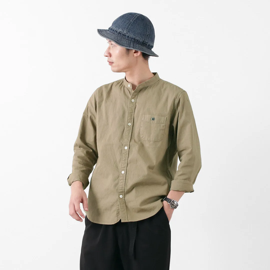 Minimalist Aesthetic Casual Comfort BARNS / Ox Band Collar Shirt