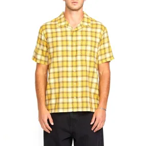 Volcom Stone Facet Shirt - Seedy Yellow Military Inspired Breathable Lining