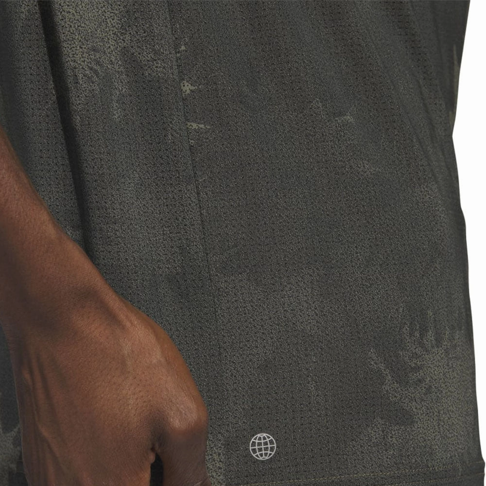 Comfortable Design Relaxed and Easy adidas Flower Mesh Polo Shirt - Olive Strata/Black