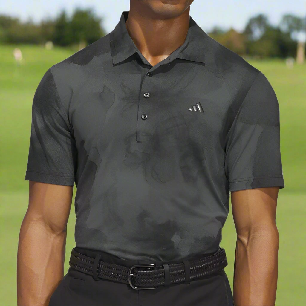 adidas Ultimate365 Tour Adicool LC Polo Shirt - Black/Grey Six Everyday Layer Quality Fabric