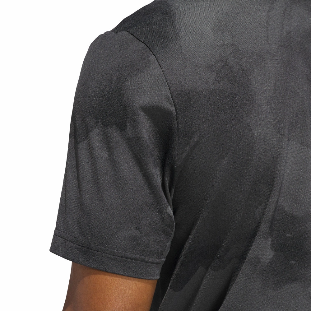 adidas Ultimate365 Tour Adicool LC Polo Shirt - Black/Grey Six Quick-Dry Fabric