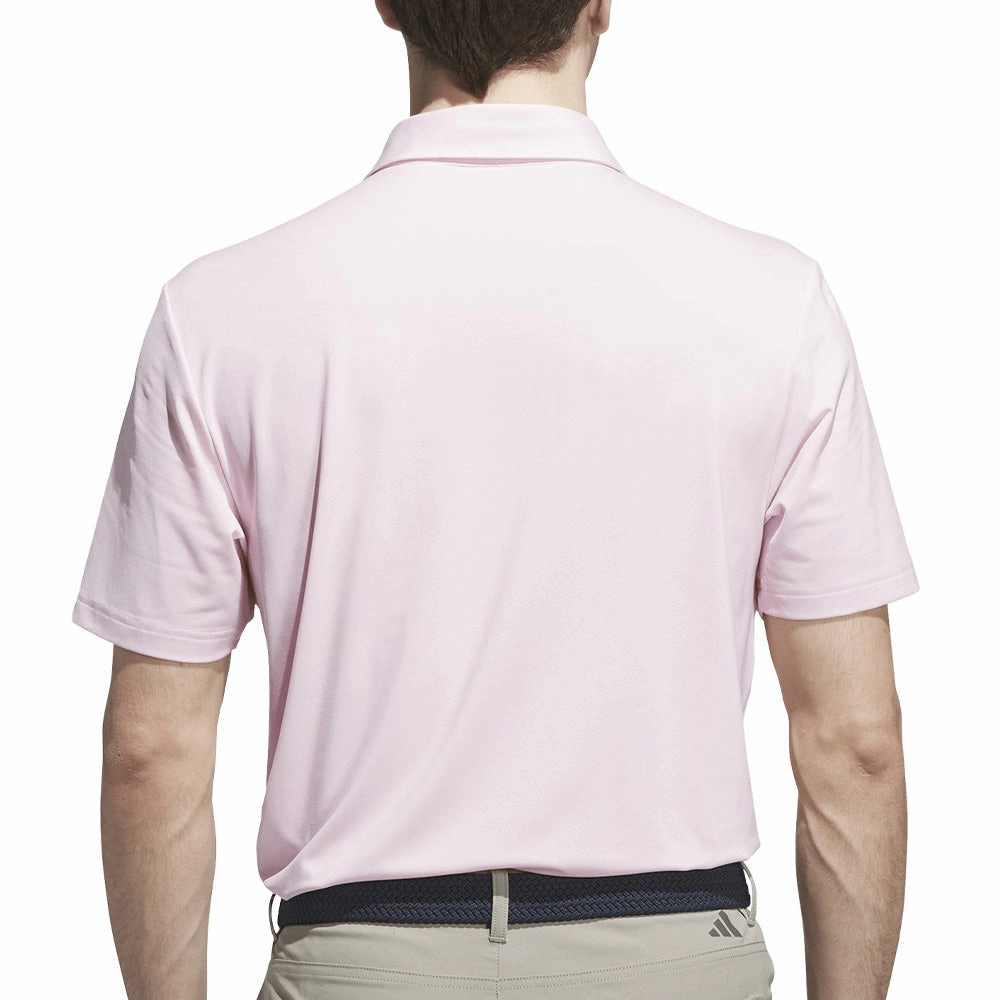 adidas Ultimate365 Solid Polo Shirt - Clear Pink Smooth Neckline Minimal Comfort Style