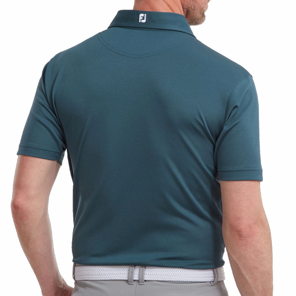 FootJoy Stretch Pique Solid Colour Polo Shirt - Ink Eco Friendly Dyes Ethically Sourced Materials
