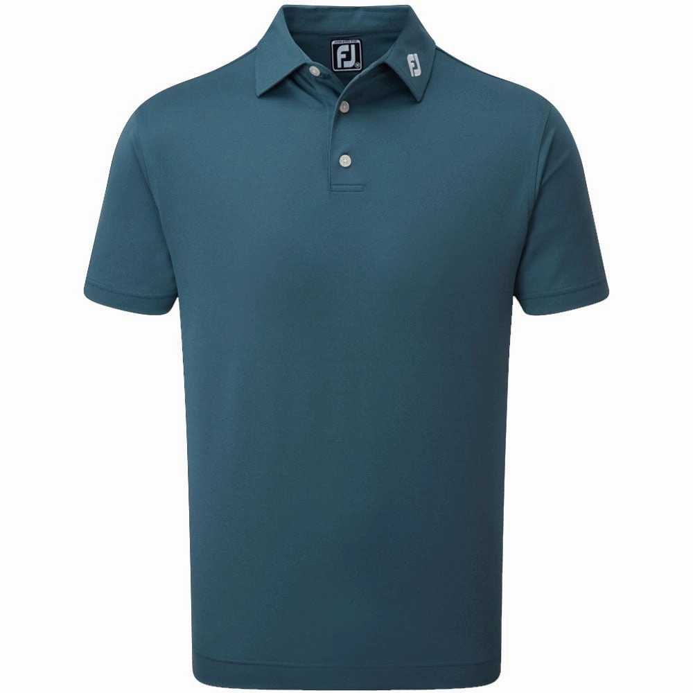 Laser Cut Edges FootJoy Stretch Pique Solid Colour Polo Shirt - Ink