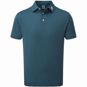 Laser Cut Edges FootJoy Stretch Pique Solid Colour Polo Shirt - Ink