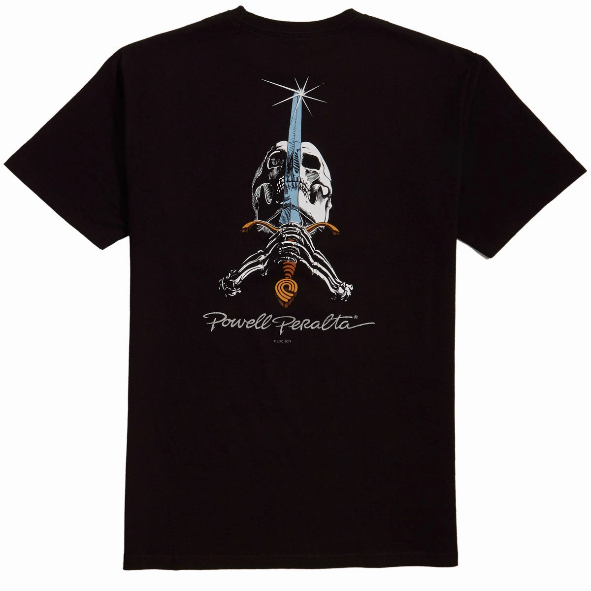 Powell-Peralta Skull and Sword T-Shirt - Black Fit for Everyone