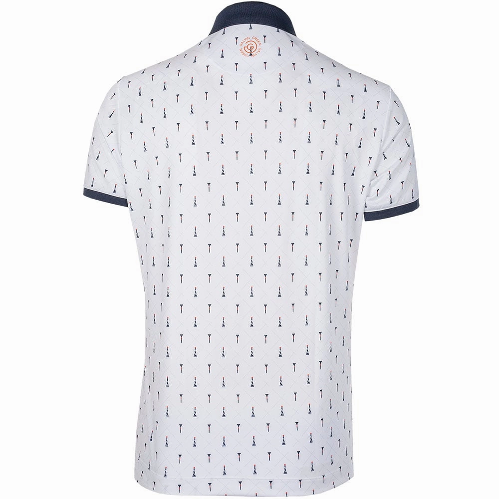 Cozy Apparel Galvin Green Manolo Ventil8  Polo Shirt - White/Navy/Orange