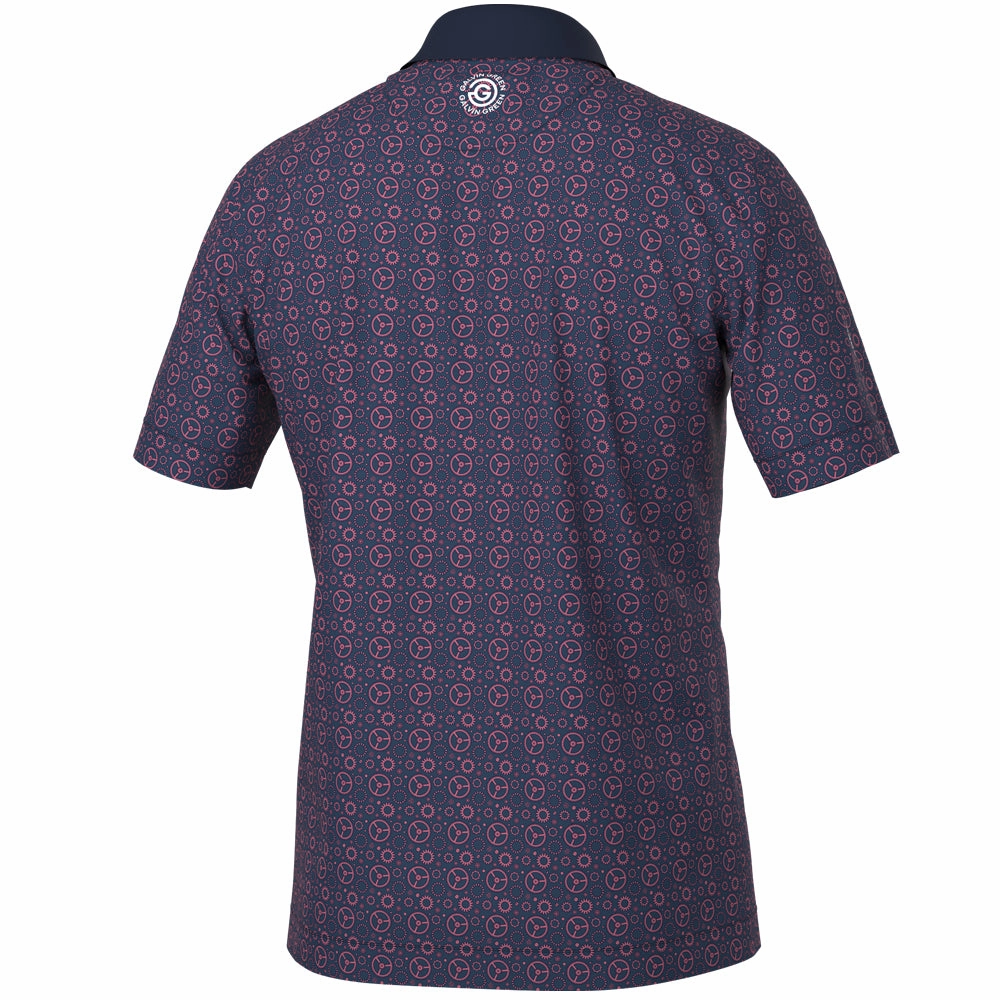 Galvin Green Miracle Polo Shirt - Camelia Rose/Navy Casual Essentials Wear