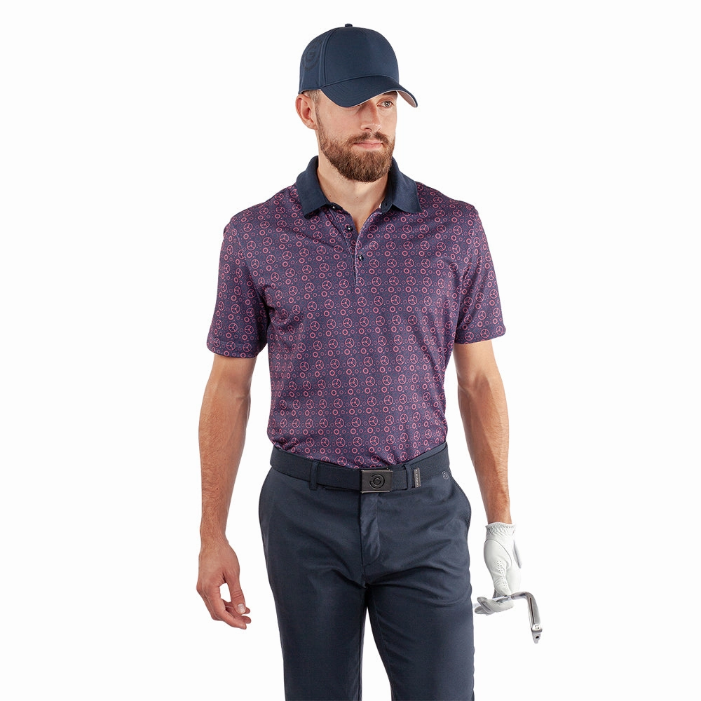 Galvin Green Miracle Polo Shirt - Camelia Rose/Navy Light Casual