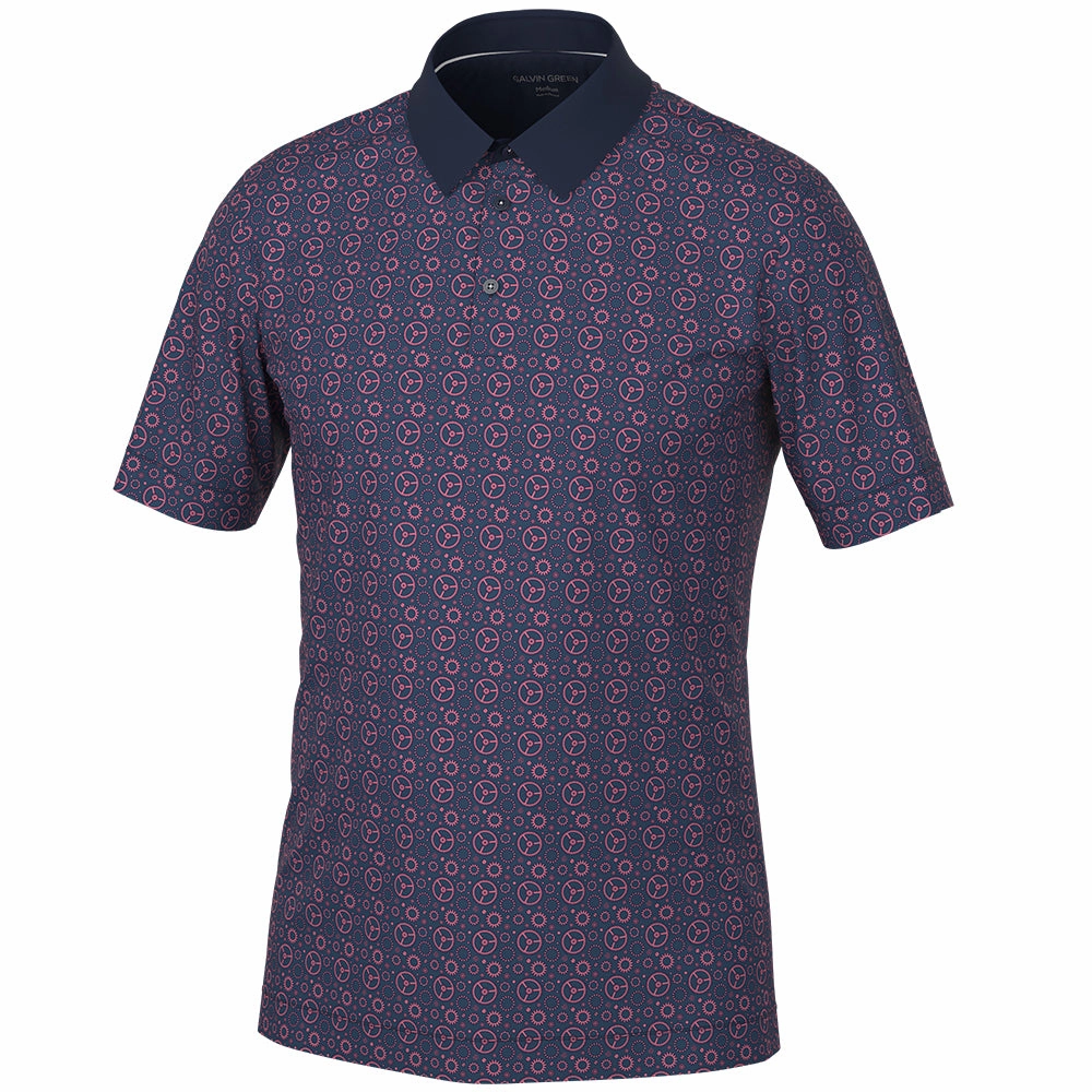 spring fashion Smart Layering Galvin Green Miracle Polo Shirt - Camelia Rose/Navy