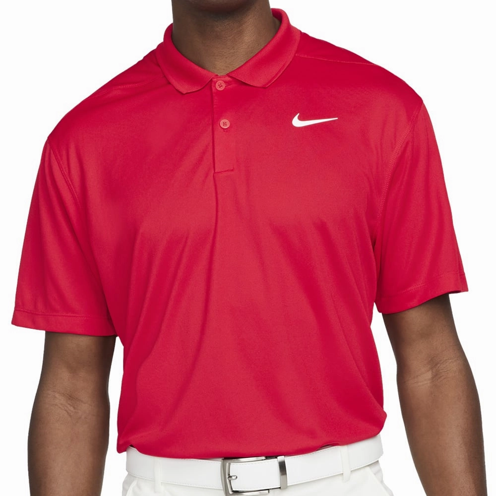 Low carbon footprint Running Gear Nike Dri-FIT Victory Solid Polo Shirt - University Red/White