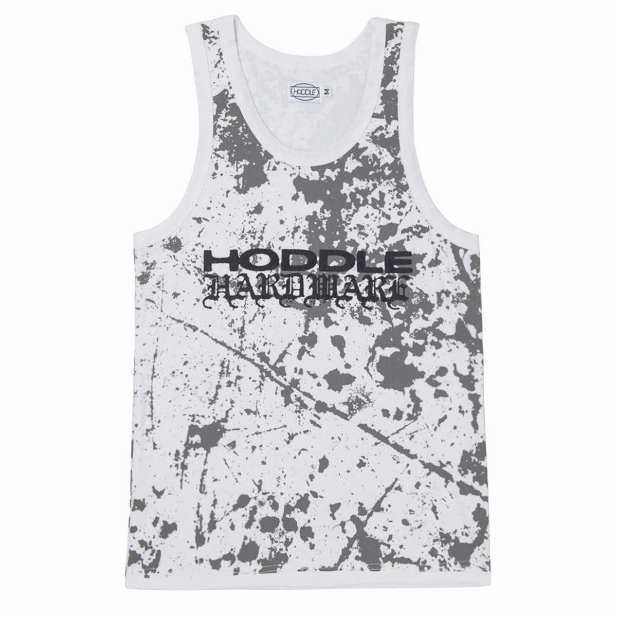 Hoddle Hardware Ribbed Tank Top - White Paint Flexible Material