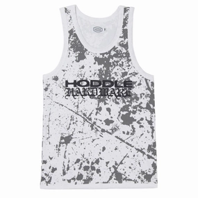 Hoddle Hardware Ribbed Tank Top - White Paint Flexible Material