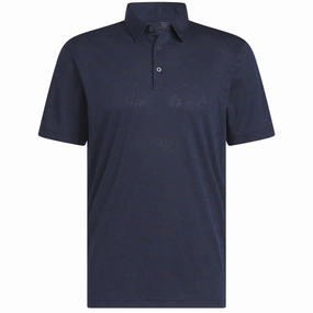 Autumn coziness Cool Comfort adidas Textured Jacquard Polo Shirt - Collegiate Navy/Black