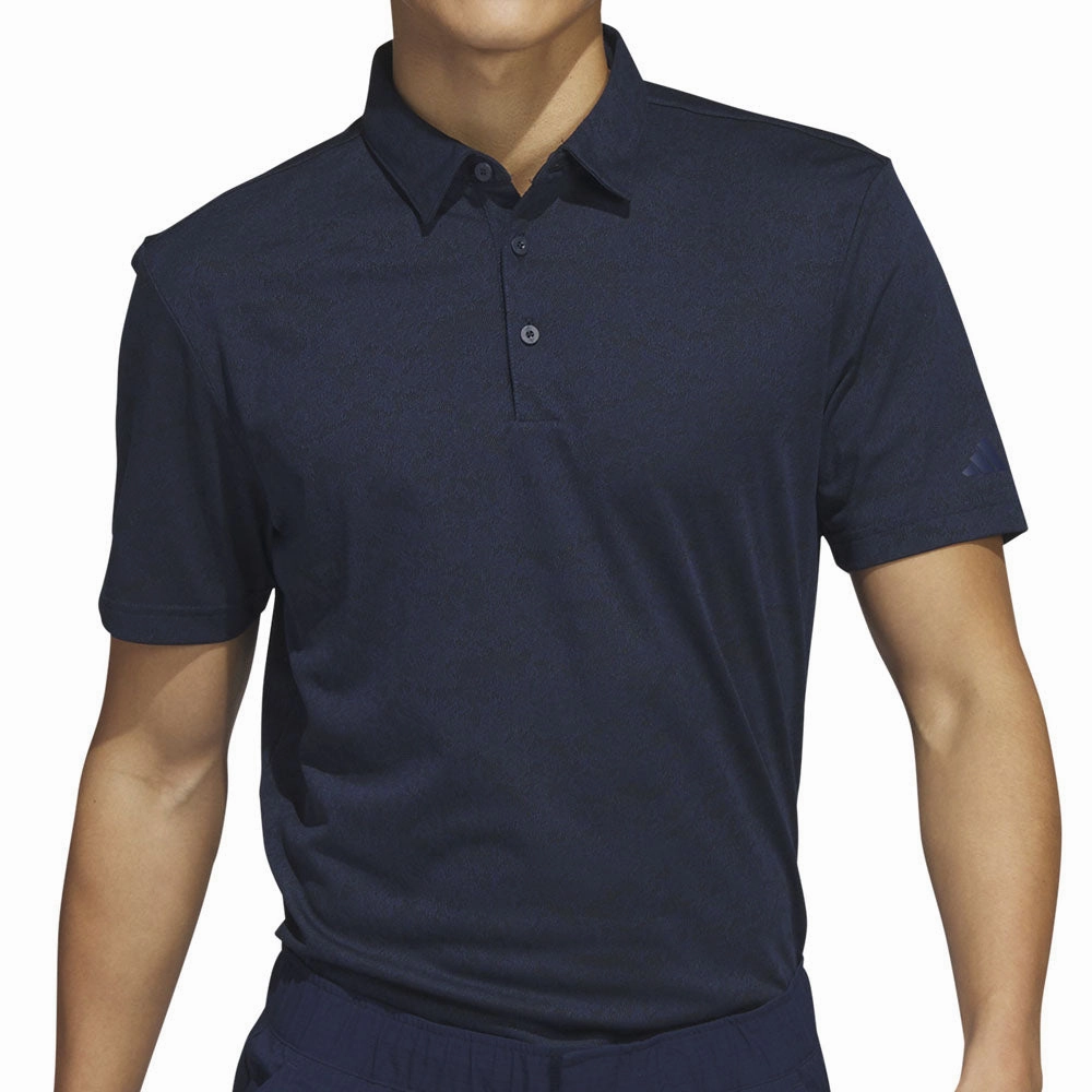 adidas Textured Jacquard Polo Shirt - Collegiate Navy/Black Popular Casual Layer