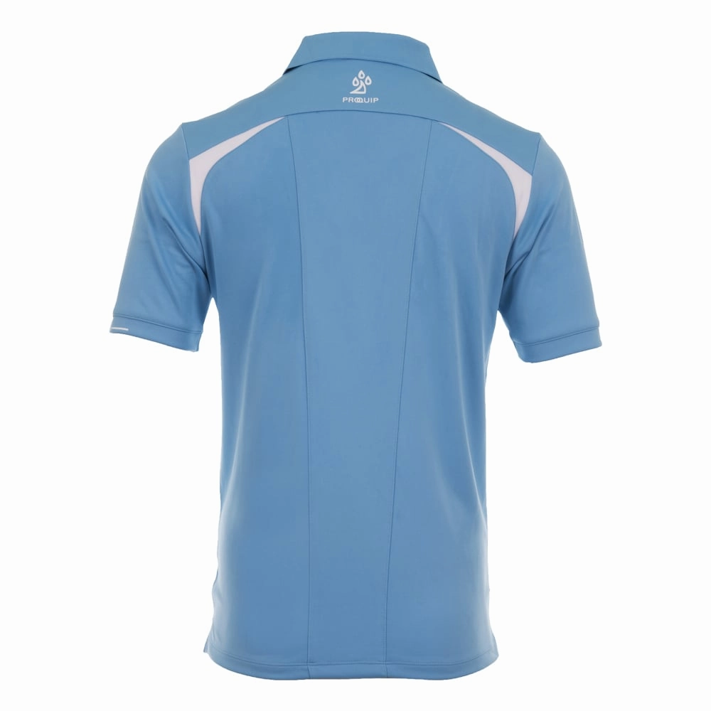 Chill Vibe Cozy Style ProQuip Technical Panel Golf Polo Shirt - Alaskan Blue