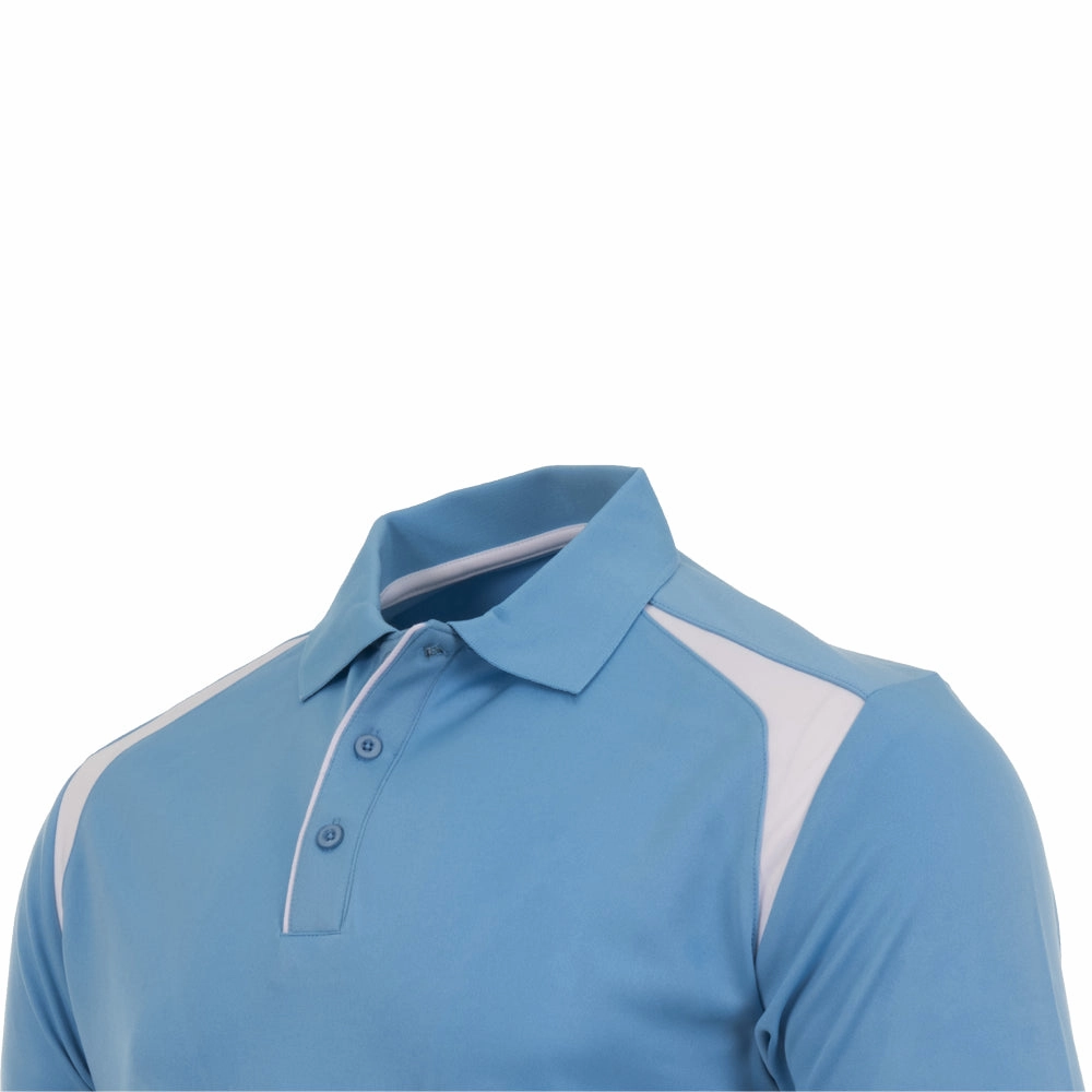 Running Gear Cozy Vibe Wear ProQuip Technical Panel Golf Polo Shirt - Alaskan Blue