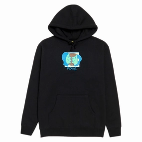 Krooked Moonsmiley Hoodie - Black/Multi Satin Finish