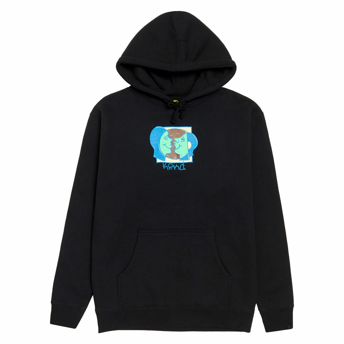 Comfortable clothing Moisture Wicking Lining Krooked Moonsmiley Hoodie - Black/Multi