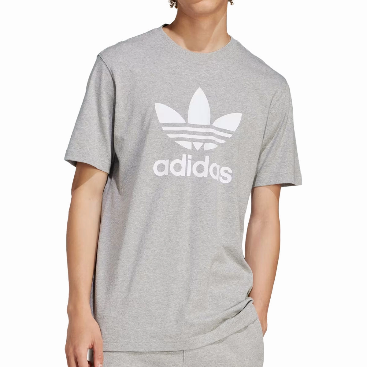 Chic and Soft Adidas Trefoil T-Shirt - Medium Grey Heather
