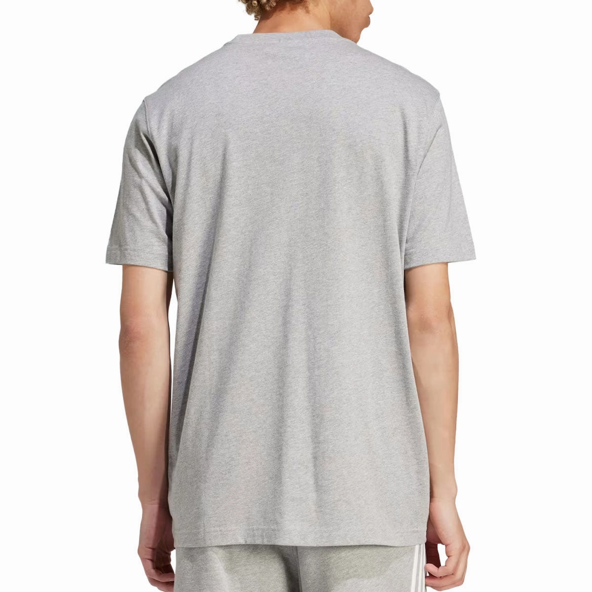 Soft Breathable color blocking Adidas Trefoil T-Shirt - Medium Grey Heather
