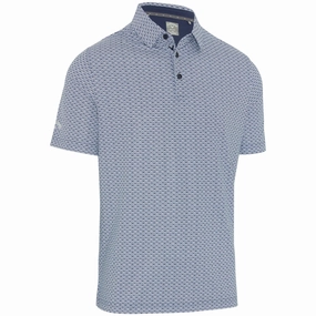 Callaway Tee All Over Print Polo Shirt - Peacoat Anti Static Fabric Bright and Bold
