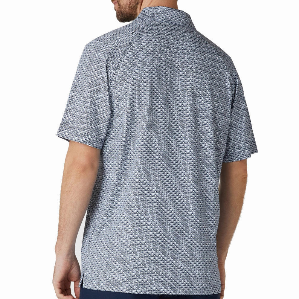 Callaway Tee All Over Print Polo Shirt - Peacoat loose but not baggy WrinkleResistant