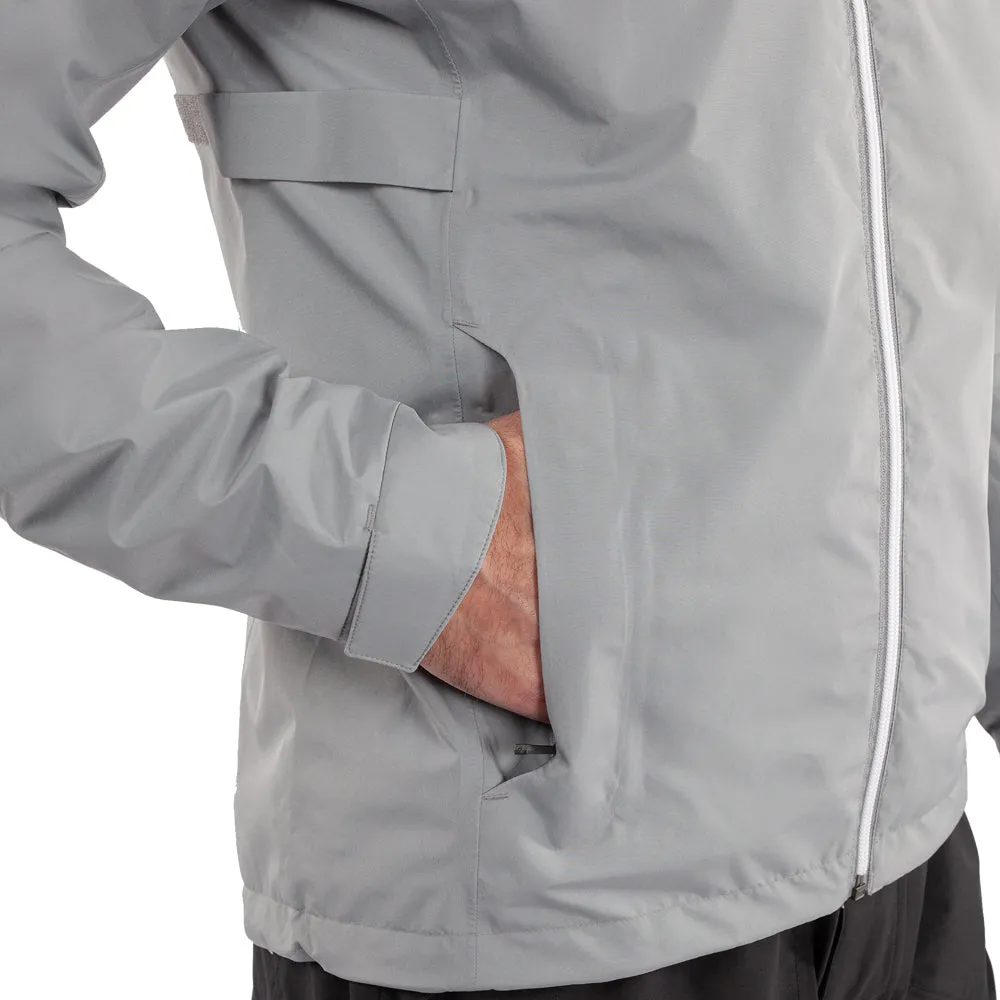High Collar Design Galvin Green Anton Waterproof DRYVR Jacket - Sharkskin/Black