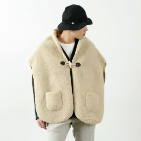NoiseFreeMaterial COLDBREAKER / Boa Wool Poncho